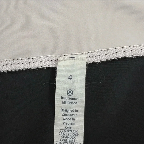 Lululemon Run Inspire Crop Leggings Black Neutral Blush Floral Athletic Pants 4 - Picture 11 of 12